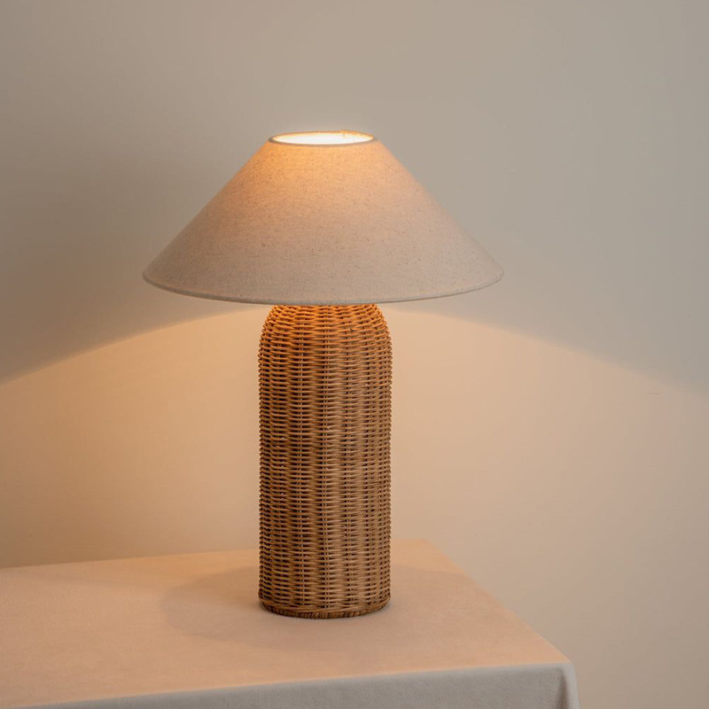 Japanese retro wabi-sabi style bedroom bedside table lamp-labpiecesign