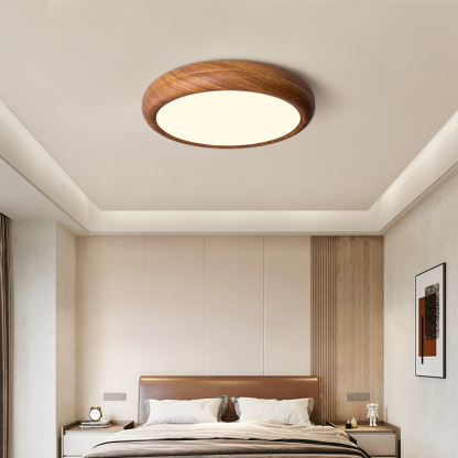 Wood Grain Round Ceiling Lamp-labpiecesign