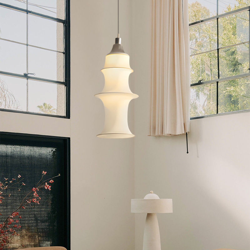 Simple Bamboo Second-hand Fabric Gradient Color Chandelier-labpiecesign
