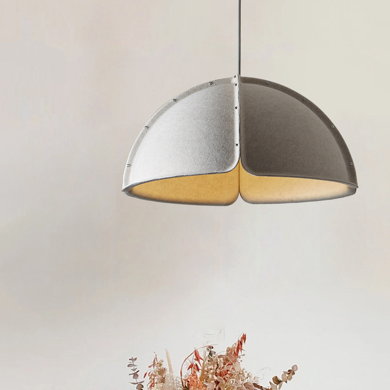 Creative felt semicircle bedroom pendant light-labpiecesign