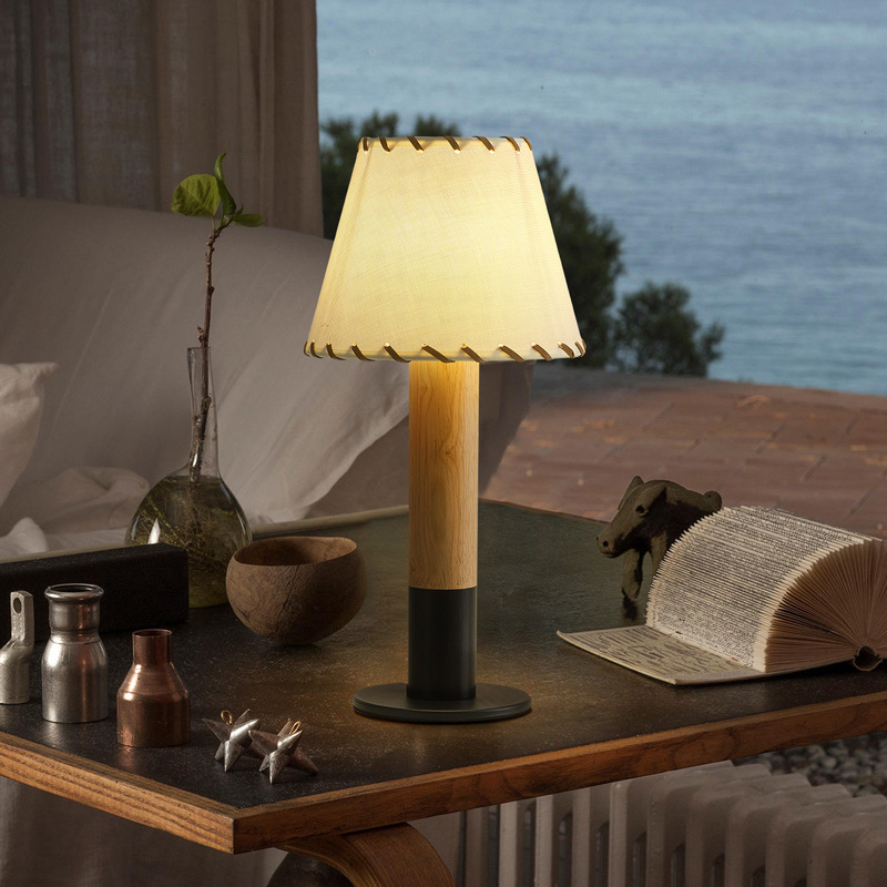 Janpanese style table lamp eye protection bedroom bedside lamp