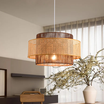 Japanese wabi-sabi style hemp rope pendant light-labpiecesign