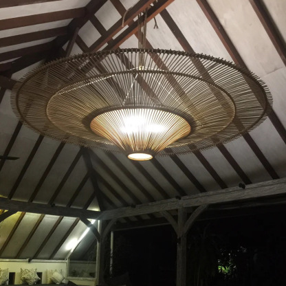 Wabi-sabi Japanese style  Pendant Light Rattan Ceiling Lampshade-labpiecesign