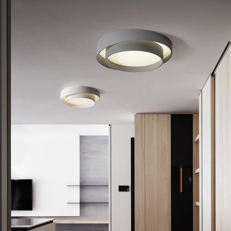 New Modern Simple Geometry LED Bedroom Ceiling Light