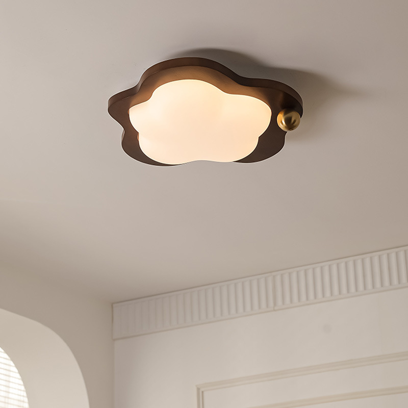 New Chinese style walnut eye protection ceiling lamp-labpiecesign