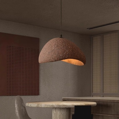 Brown-red resin wabi-sabi chandelier-labpiecesign