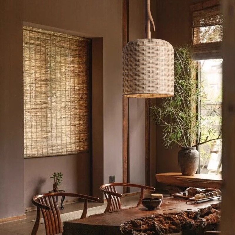 Retro wabi-sabi style art pendant light