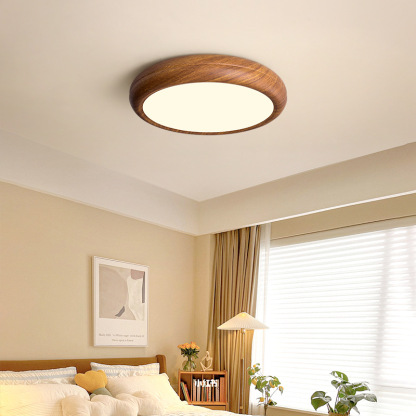 Wood Grain Round Ceiling Lamp-labpiecesign