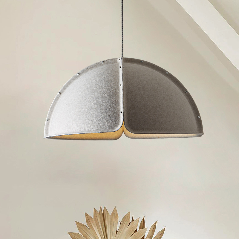 Creative felt semicircle bedroom pendant light-labpiecesign