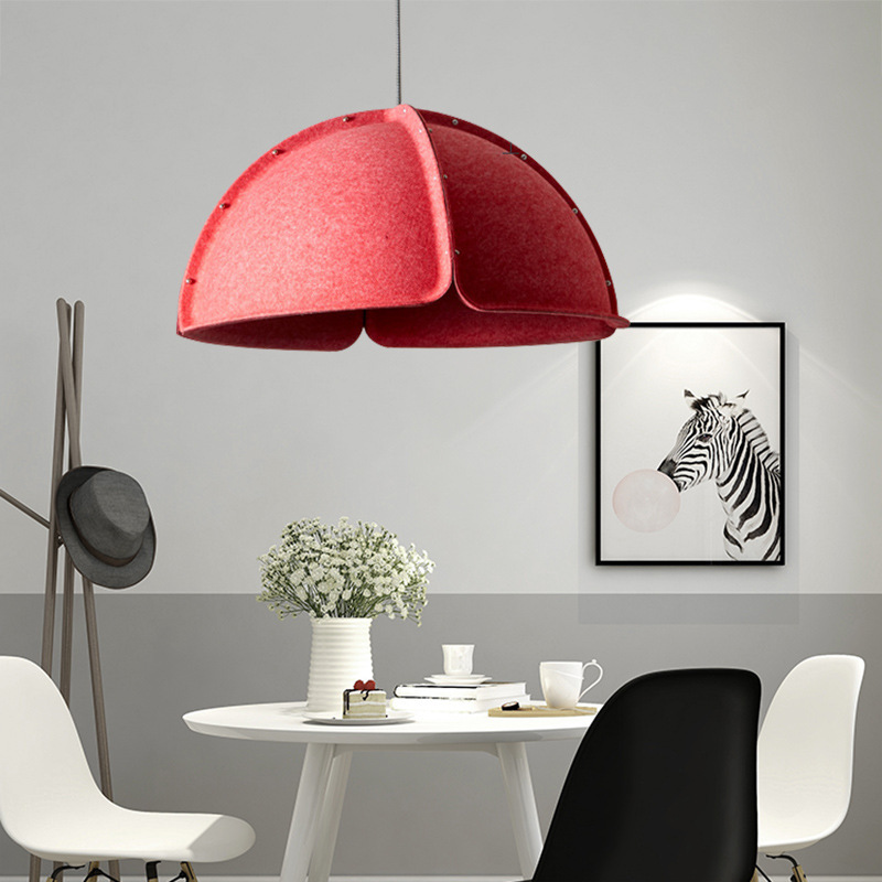 Creative felt semicircle bedroom pendant light-labpiecesign