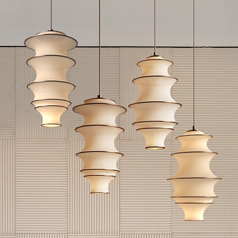 Japanese Design Wabi-sabi Fabric Pendant Lights 