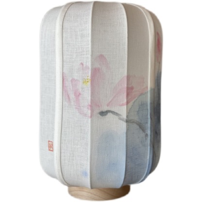 Hand Painted New Chinese style table lamp Remote control dimming ambient light-labpiecesign