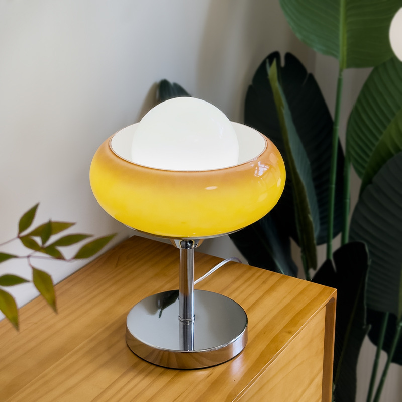 Nordic Modern Bauhaus Bedside Lamp Vintage Egg Tart Table Lamp-labpiecesign