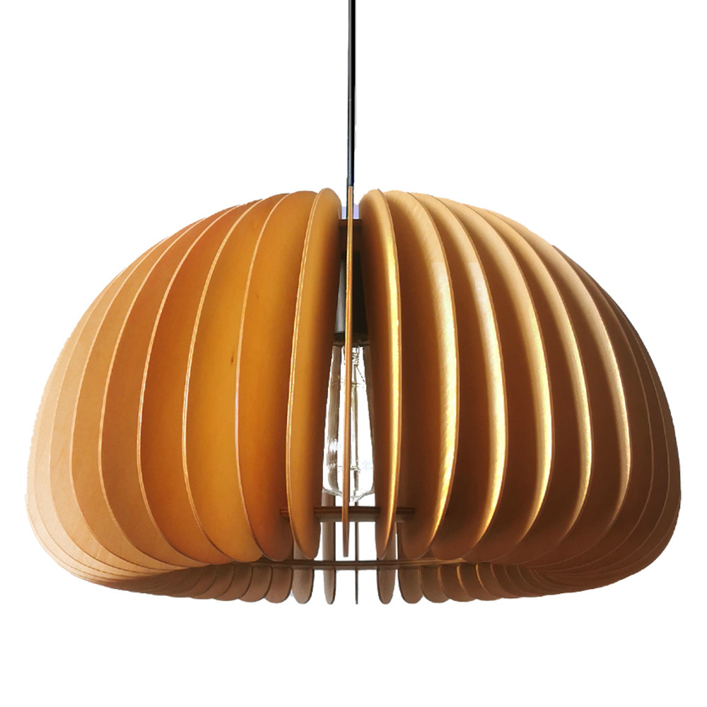 Japanese pumpkin lantern wooden pendant light-labpiecesign