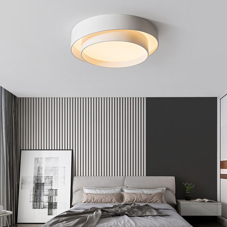 New Modern Simple Geometry LED Bedroom Ceiling Light-labpiecesign
