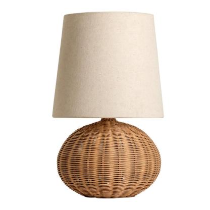 Japanese retro wabi-sabi style bedroom bedside table lamp-labpiecesign
