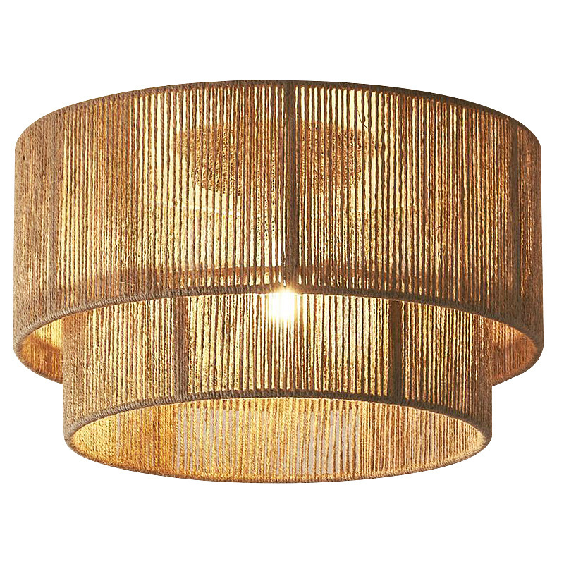 Japanese retro retro hemp rope double-layer ceiling lamp-labpiecesign