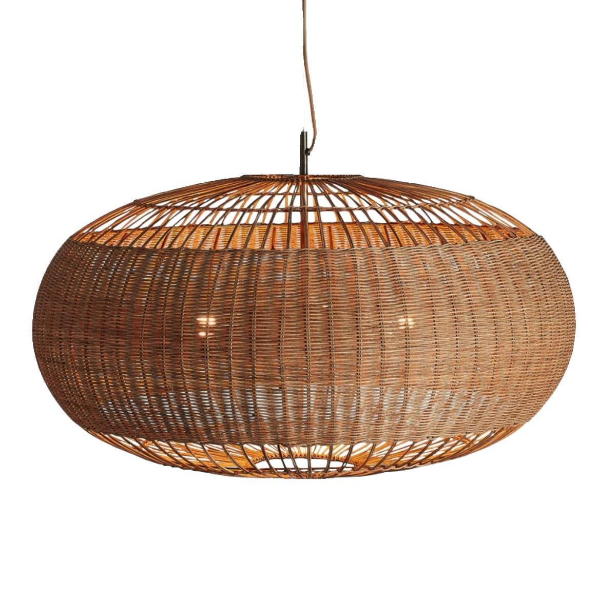 Rattan chandelier retro Japanese style wabi-sabi style bamboo pendant light-labpiecesign