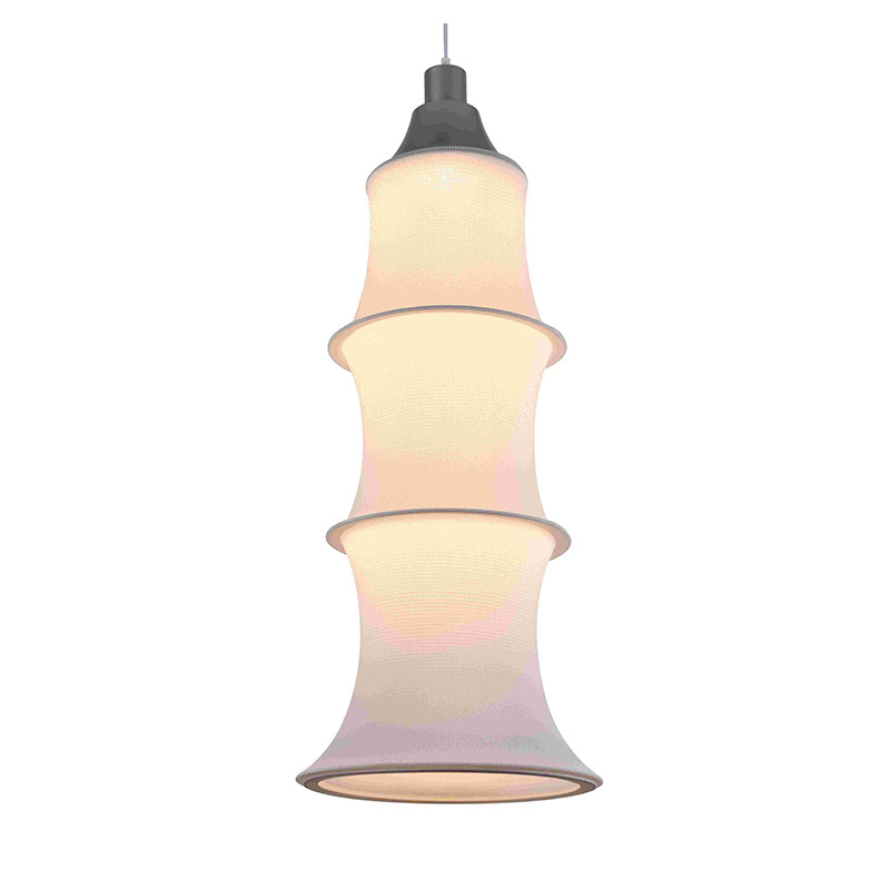 Simple Bamboo Second-hand Fabric Gradient Color Chandelier-labpiecesign