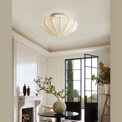 Silk Ceiling Lamp Japanese Wabi-Sabi Style Ceiling Light-labpiecesign