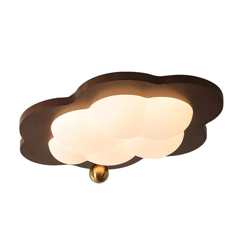 New Chinese style walnut eye protection ceiling lamp-labpiecesign