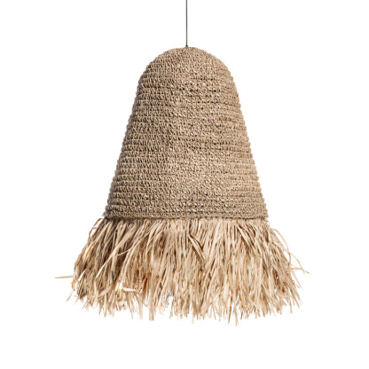 Pastoral style creative raffia straw hanging light shade-labpiecesign