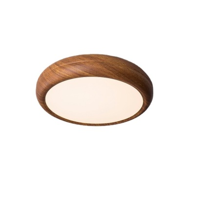 Wood Grain Round Ceiling Lamp-labpiecesign