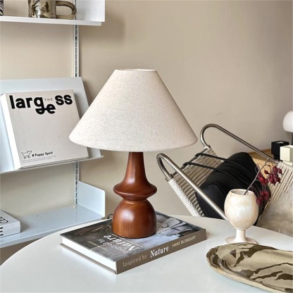 Wabi-sabi vintage vintage solid wood table lamp-labpiecesign