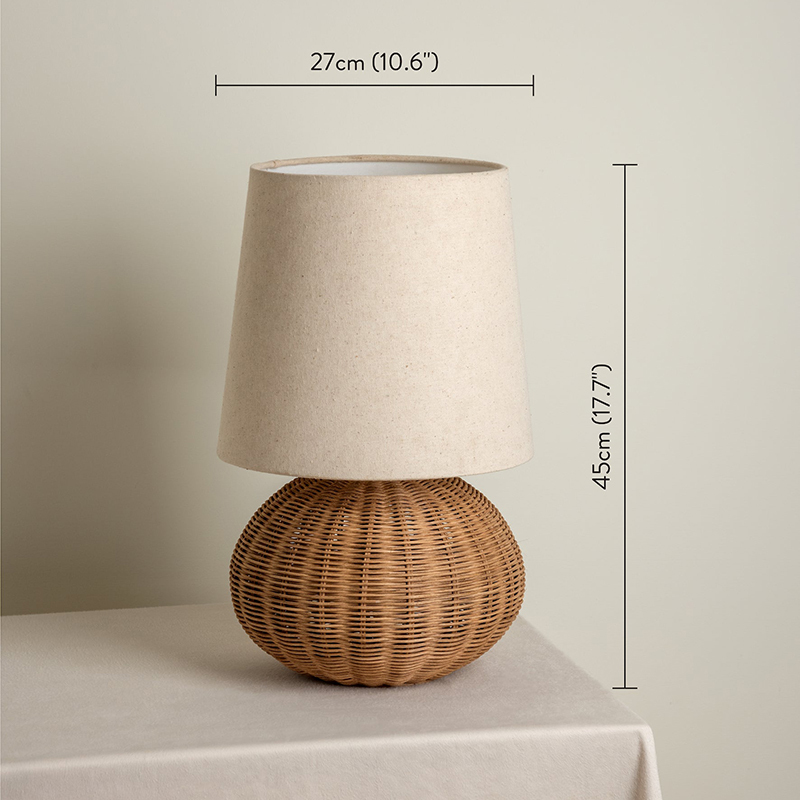 Japanese retro wabi-sabi style bedroom bedside table lamp-labpiecesign