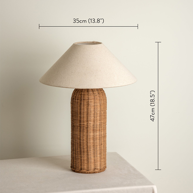 Japanese retro wabi-sabi style bedroom bedside table lamp-labpiecesign