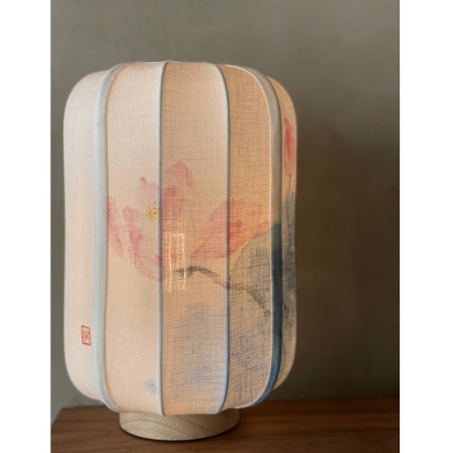 Hand Painted New Chinese style table lamp Remote control dimming ambient light-labpiecesign