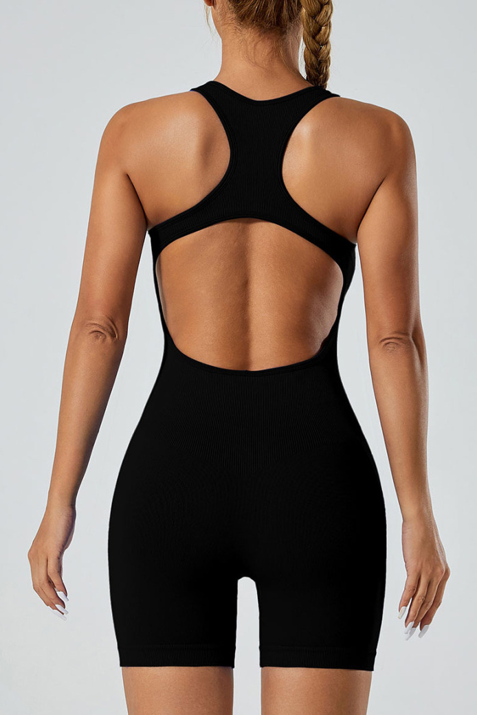 Athletic U Neck Seamless Tummy Control Shaping Playsuit