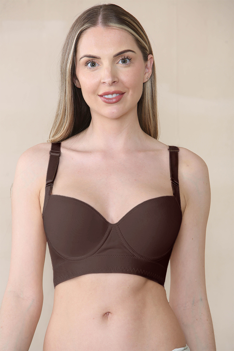 Versatile Solid Color Adjustable Straps Underwire Push-Up Bra-KATCH ME