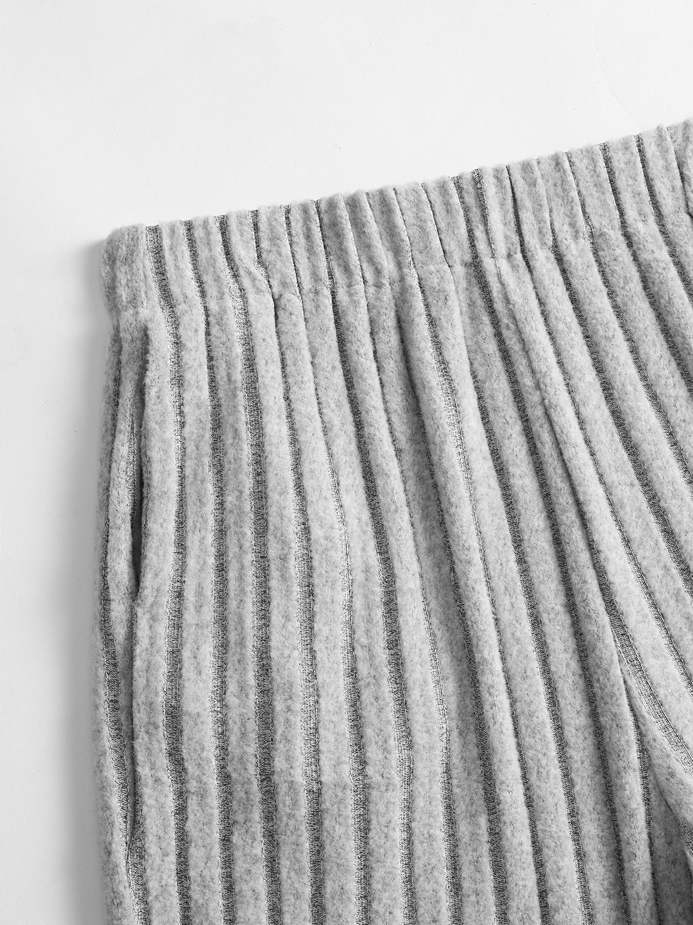 Slouchy U Neck Textured Short Sleeve Top & Wide Leg Trousers Co-ord-KATCH ME