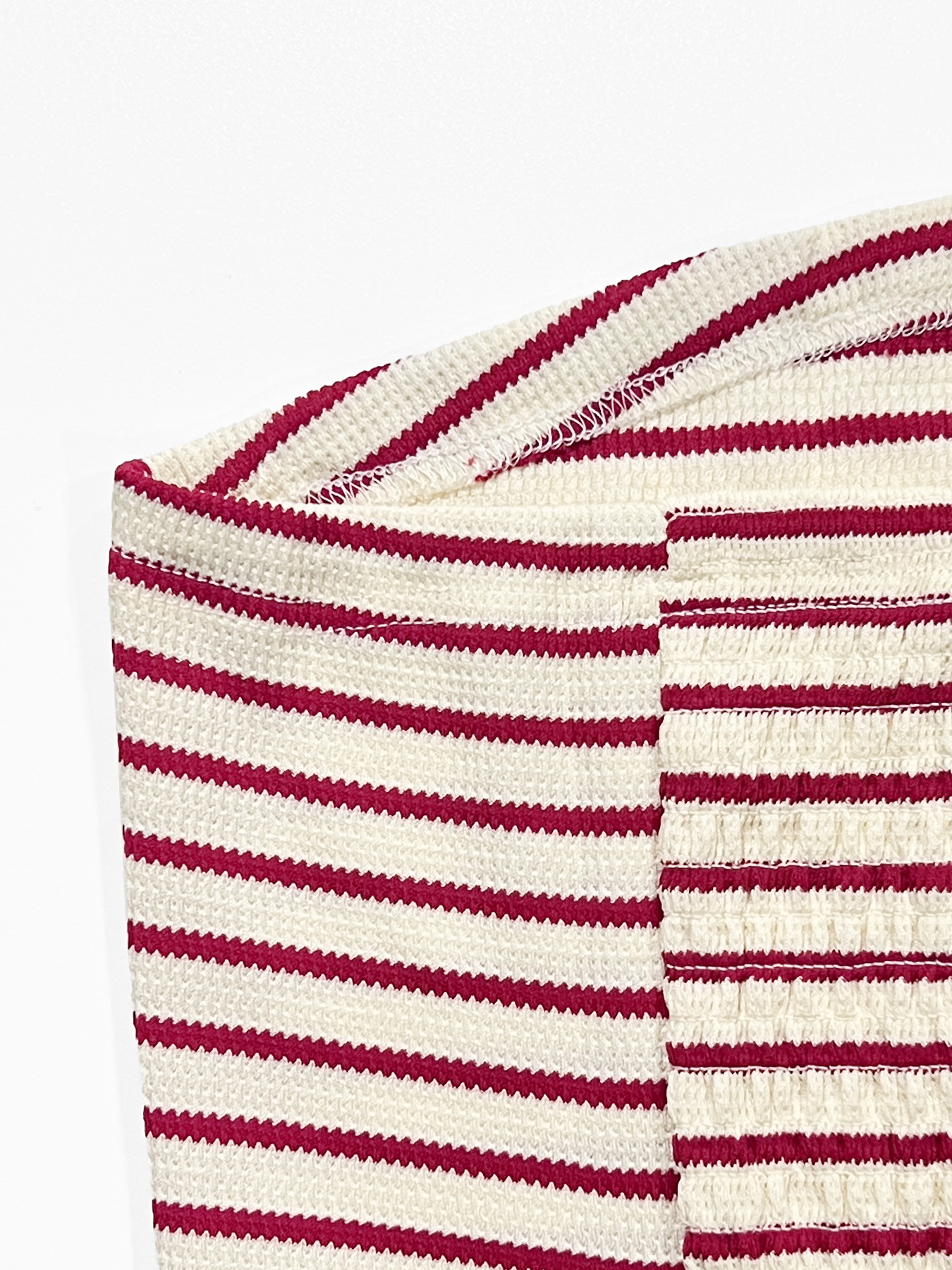 Chic Color Matching Stripe Slim Tube Top & Low-Rise Wide Leg Trousers Co-ord-KATCH ME