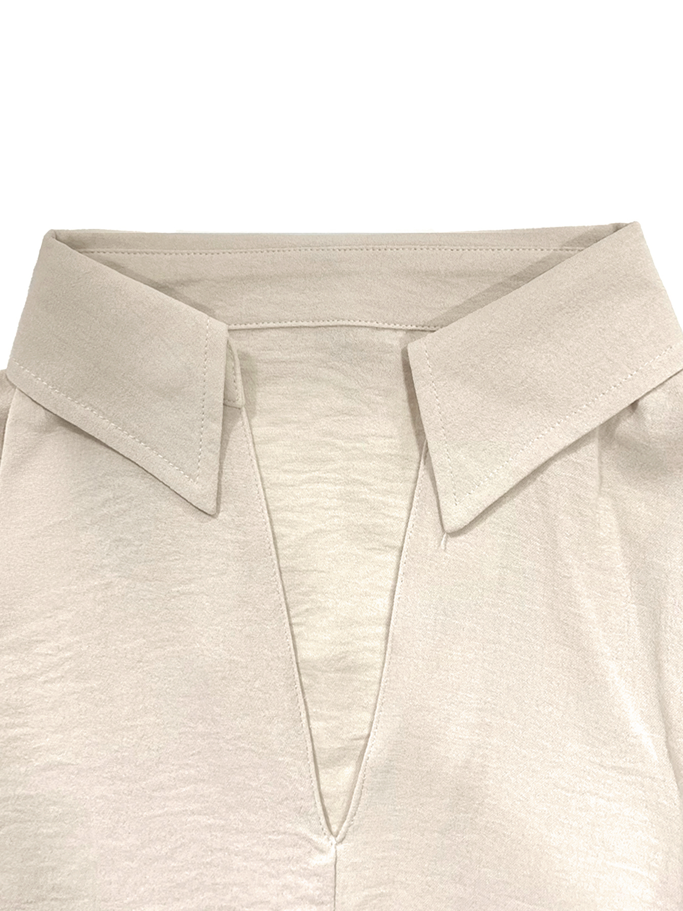 Versatile Collared Rolled-Up Short Sleeve Top & Wide Leg Trousers Co-ord-KATCH ME