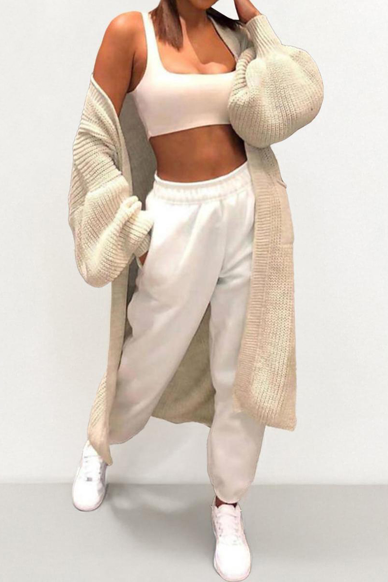 LONGLINE BALLOON SLEEVE KNITTED CARDIGAN ONE Size-KATCH ME