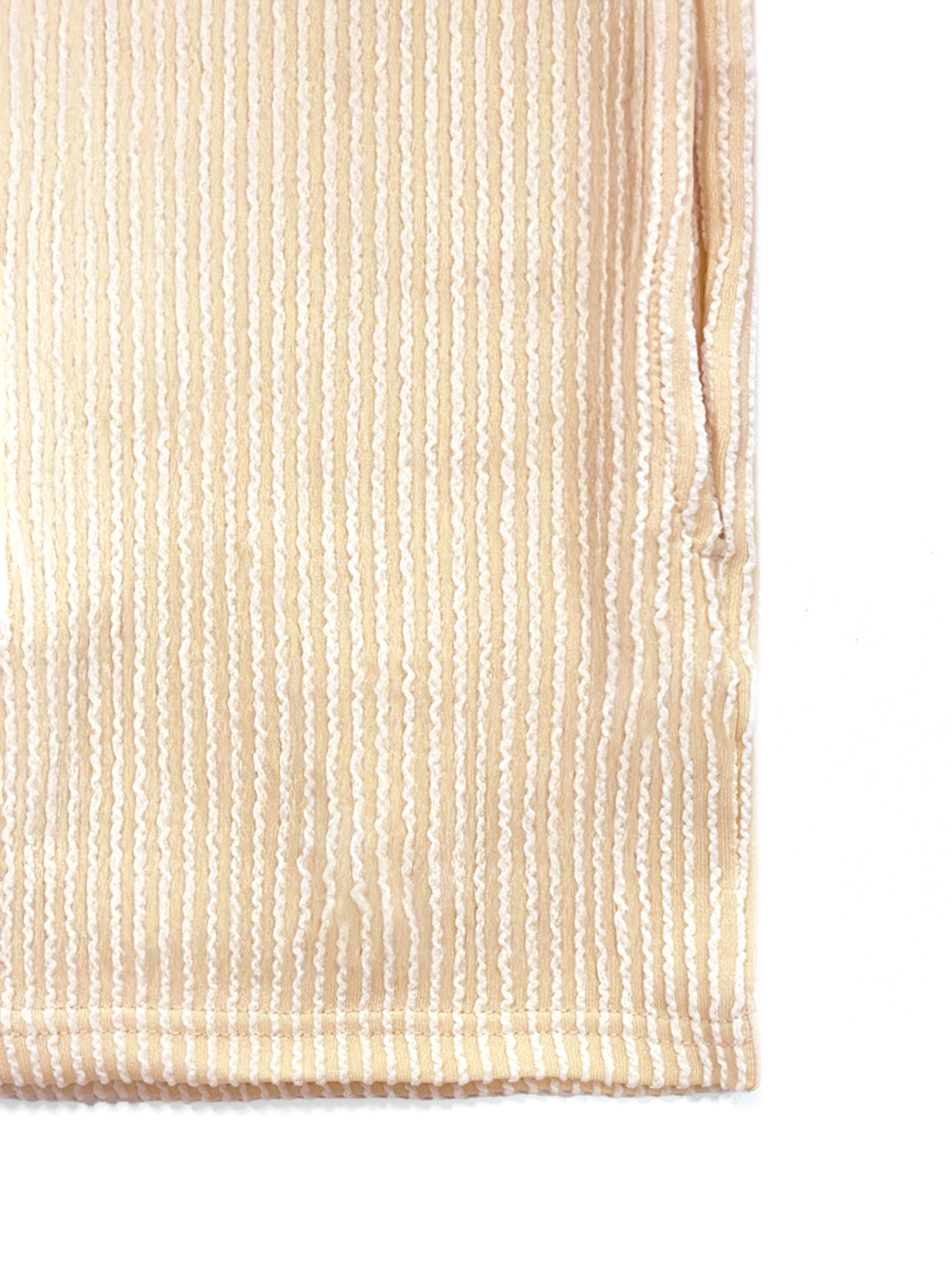 Pinstripe Cap Sleeve Loose Top  & Drawstring Decor Shorts Co-ord
