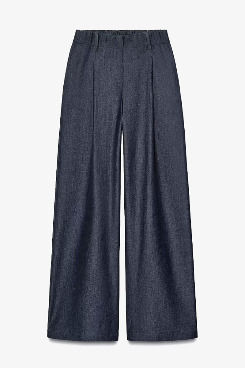 Versatile Solid Color Mid-Rise Wide Leg Suiting Pants