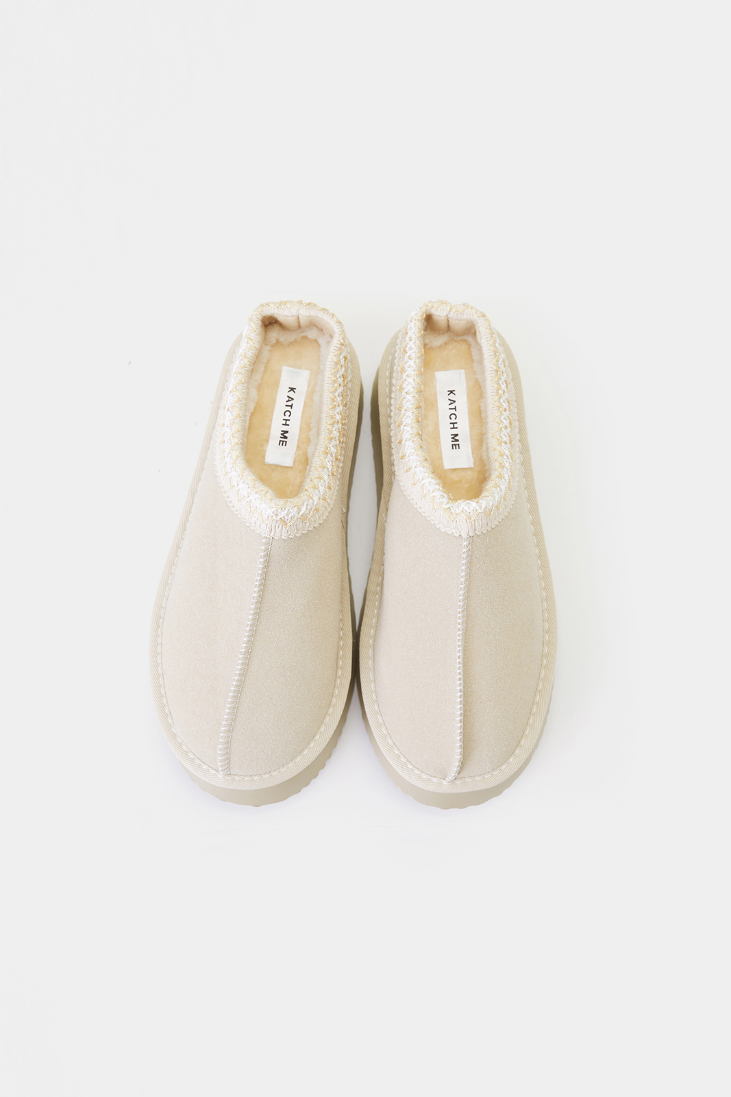 KatchMe Women's Comfort Versatile Plush Faux Fur Platform Warm Slippers, Winter Suede Non-Slip Footwear, Leisure Slip-On with Chunky Sole, Thermal Boots