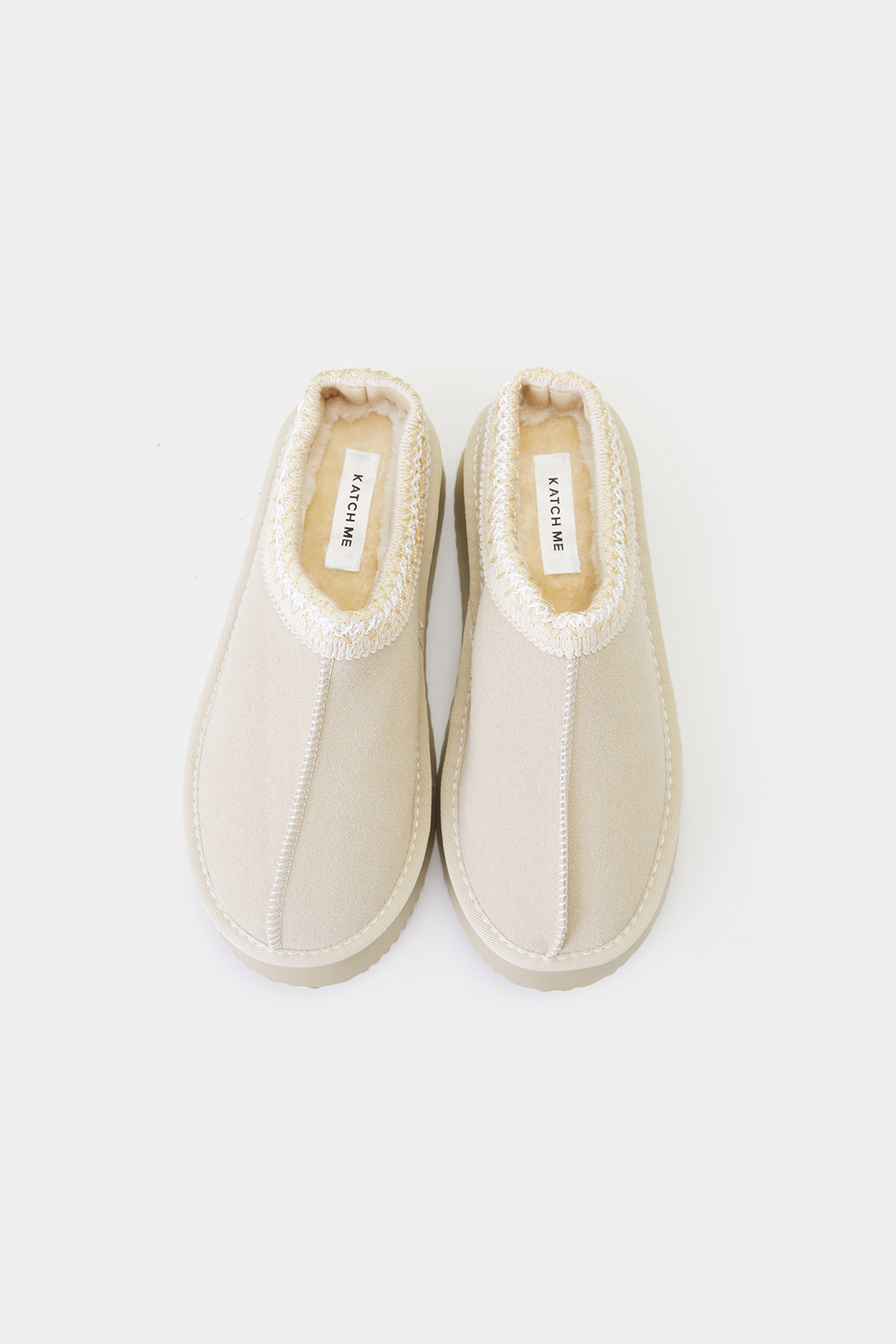 KatchMe Women's Comfort Versatile Plush Faux Fur Platform Warm Slippers, Winter Suede Non-Slip Footwear, Leisure Slip-On with Chunky Sole, Thermal Boots