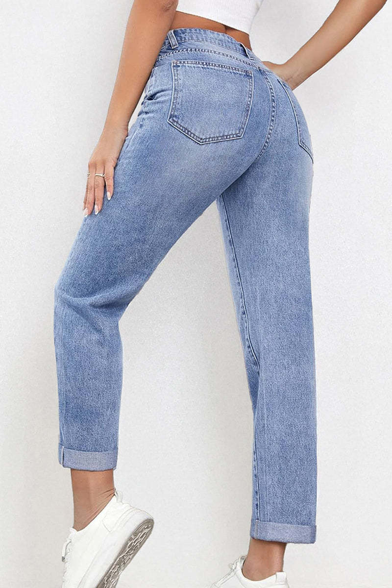 Casual Mid Rise Solid Slim Fit Jeans-KATCH ME