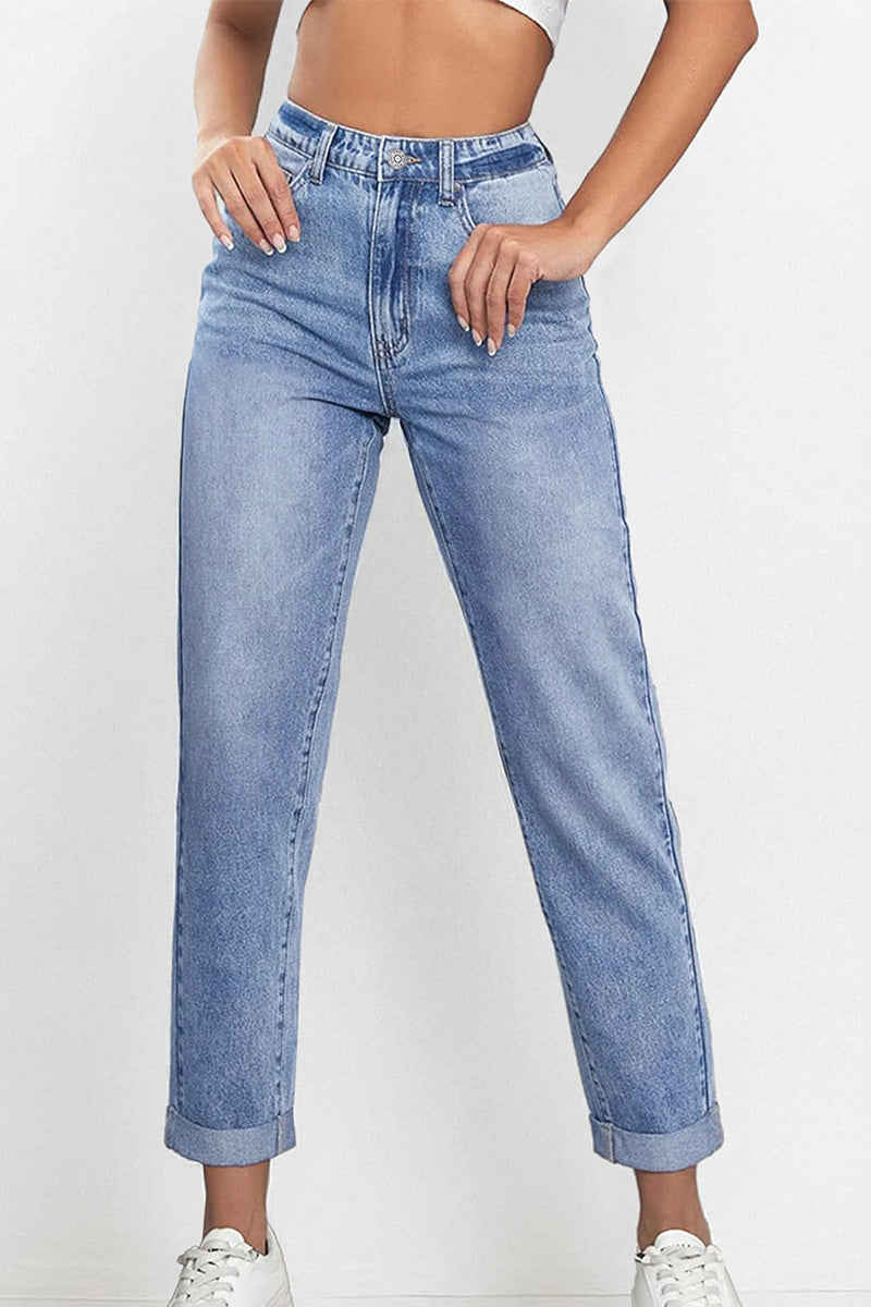 Casual Mid Rise Solid Slim Fit Jeans-KATCH ME