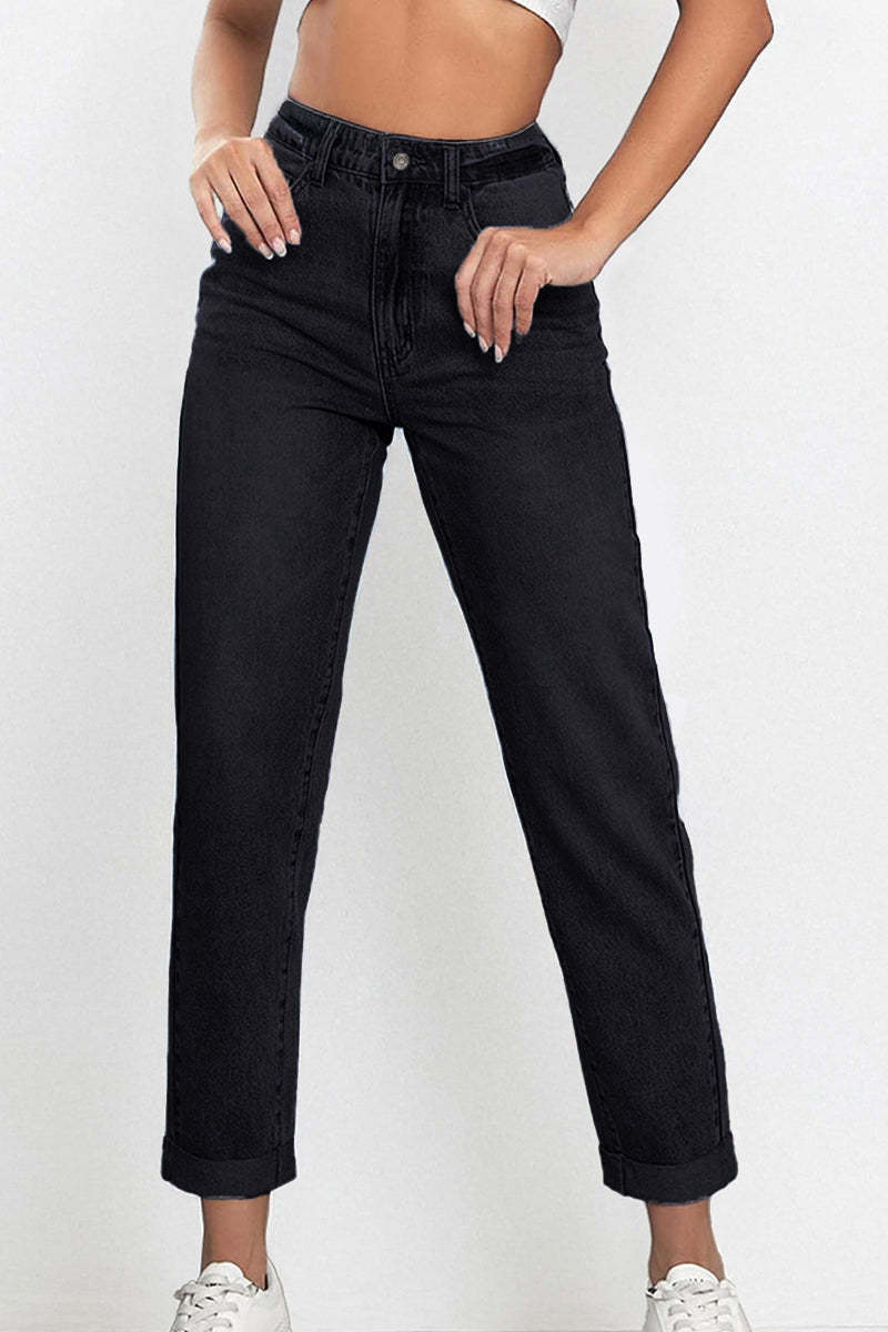 Casual Mid Rise Solid Slim Fit Jeans-KATCH ME