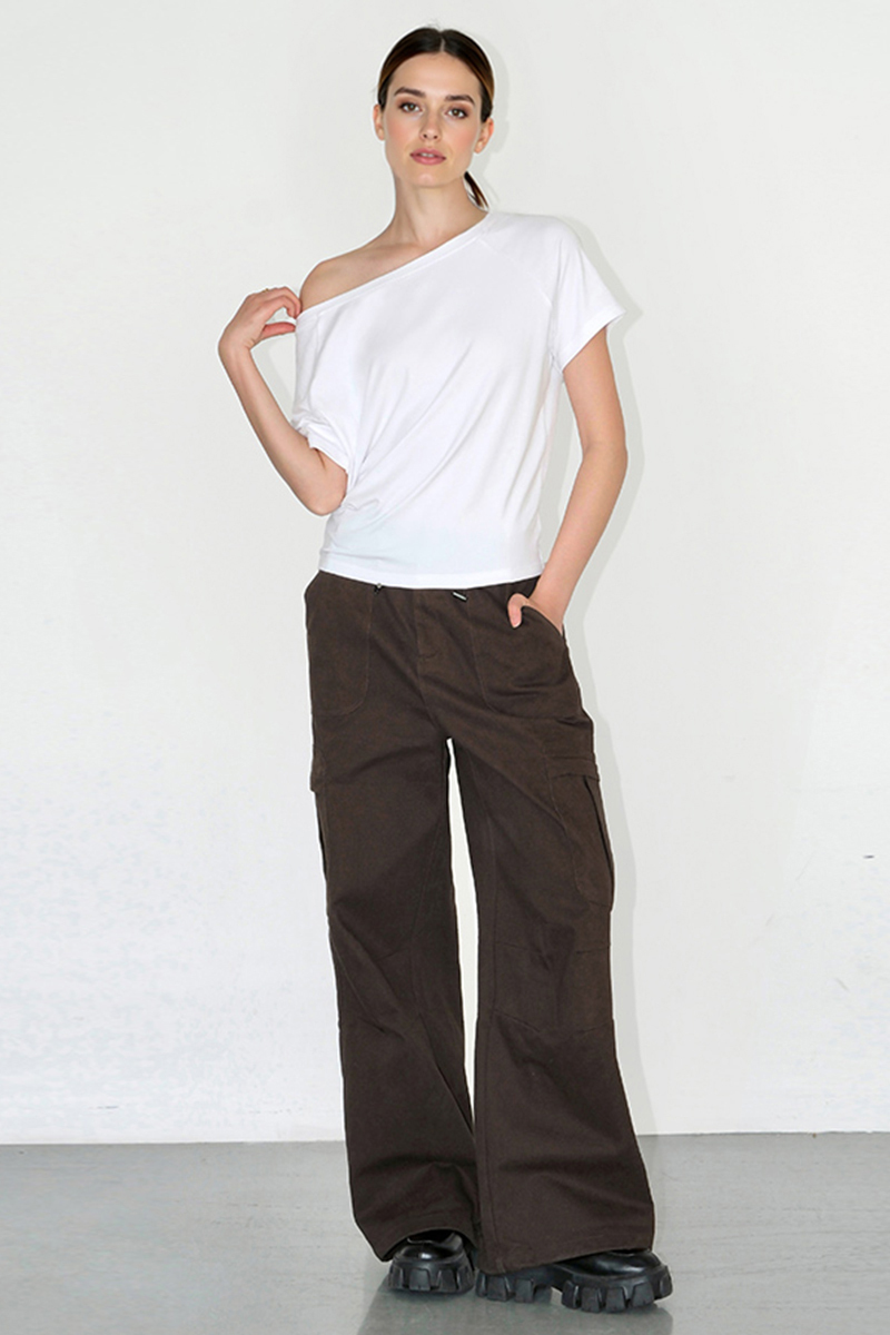 Classy Summer Sloping Shoulder Short Sleeve Loose Top