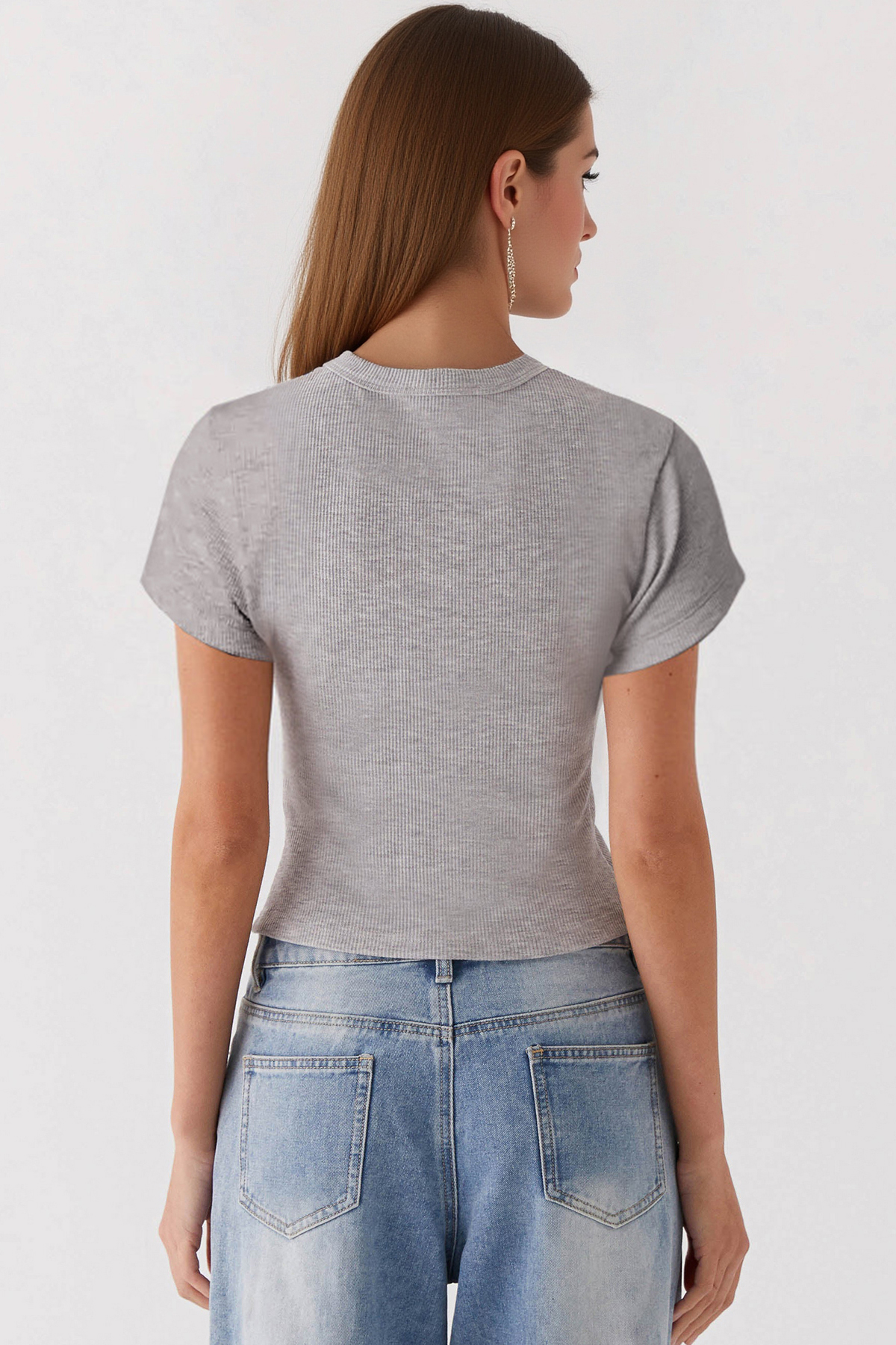 Leisure Solid Color Short Sleeve Button-Up Slim Top