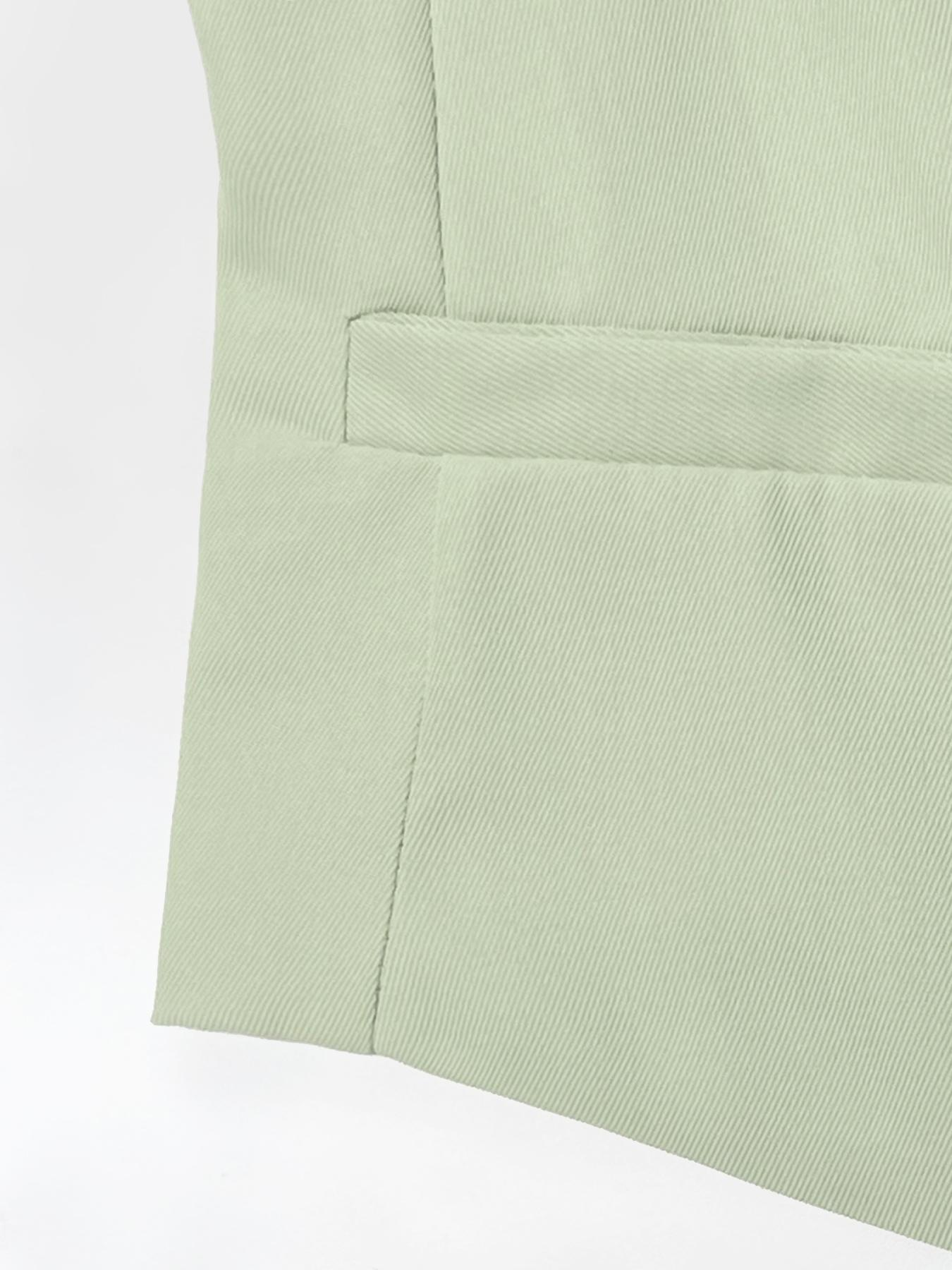 Summer Elegant V Neck Sleeveless Button Tank & Pleated Mini Skirt Co-ord