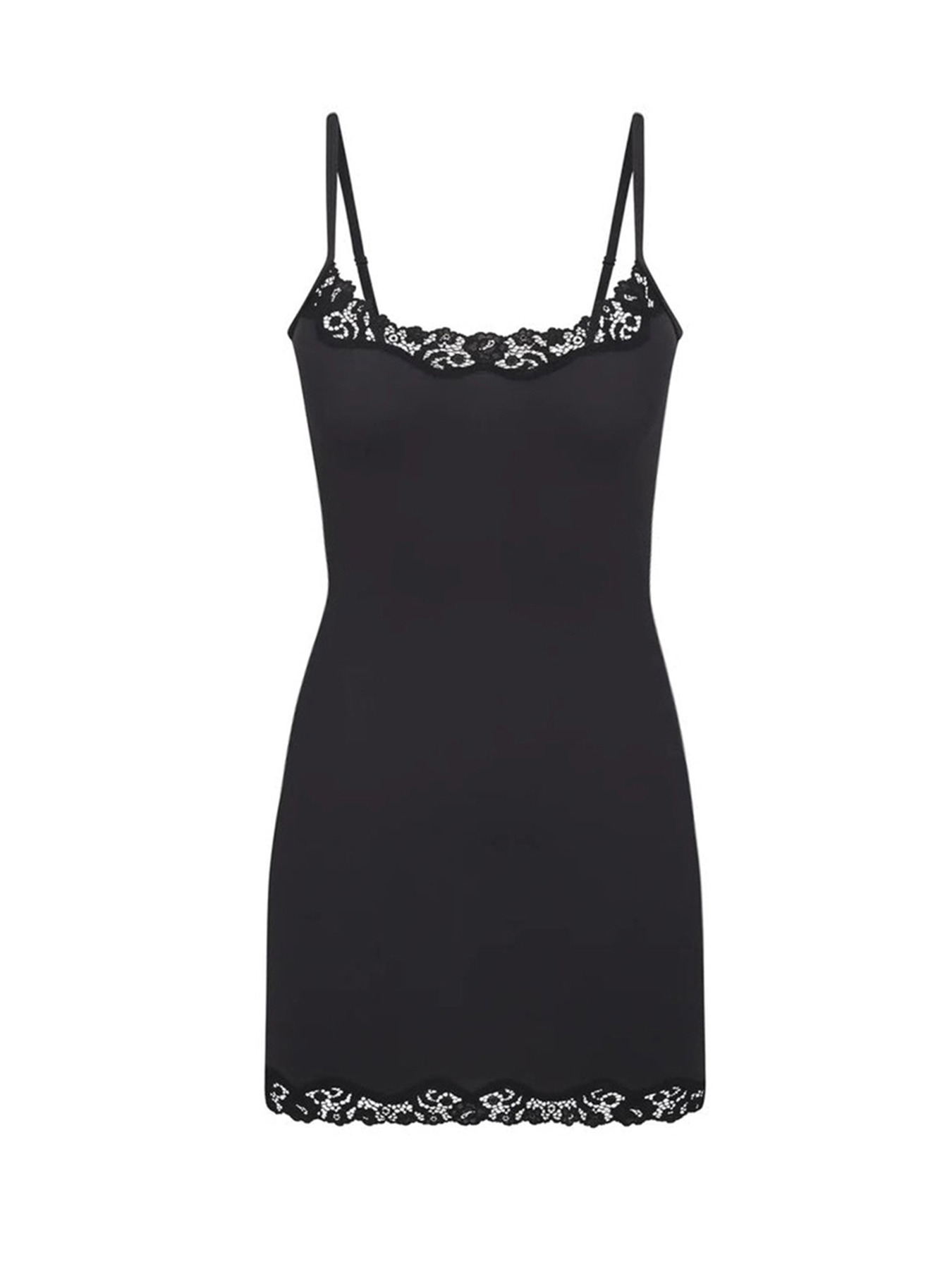 Lace Series Spaghetti Strap Lace Trim Breathable Nightdress