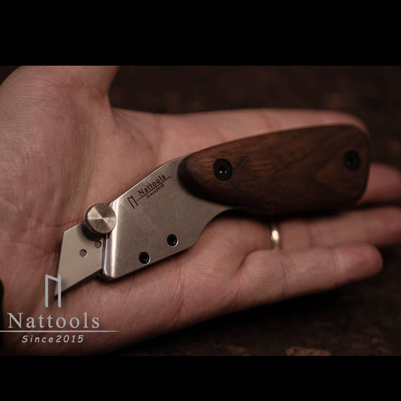 NATTOOLS-TRAPEZOIDAL LEATHER KNIFE