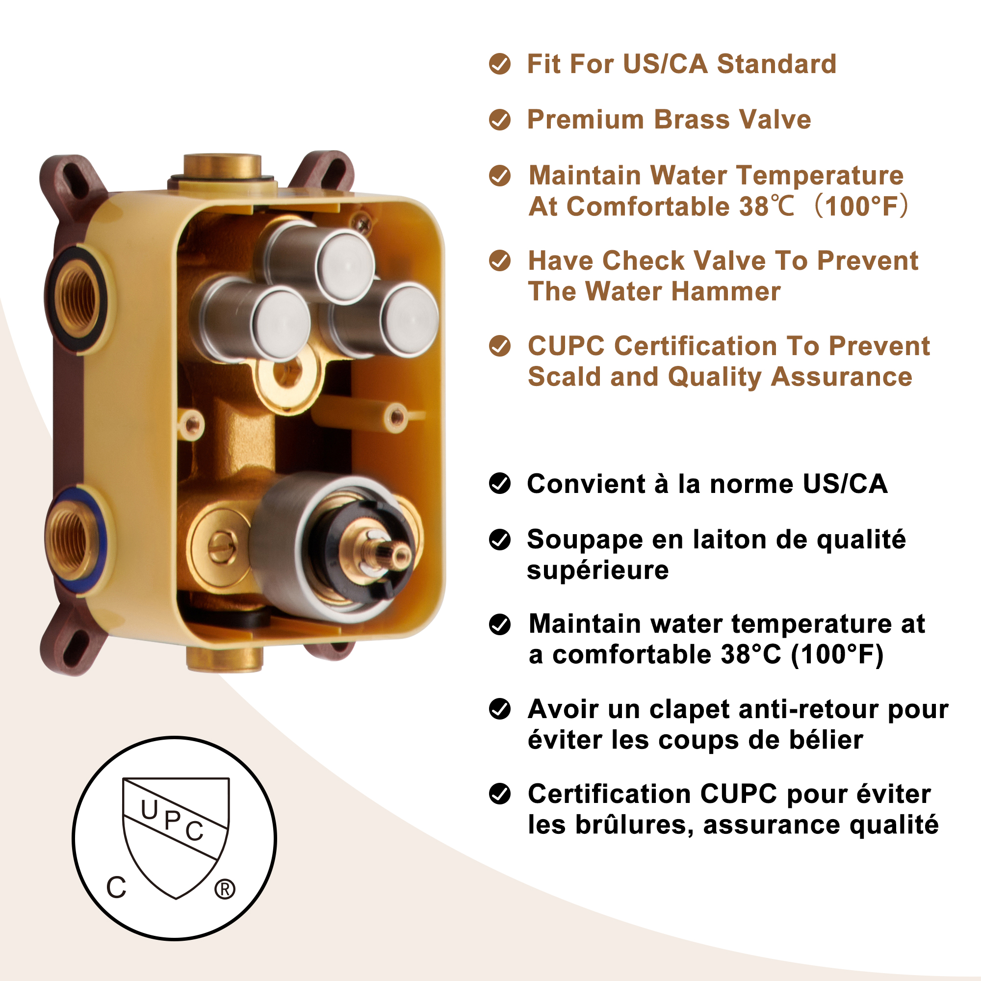 Electroplated Coating Technology 22-inch Dual Function Thermostatic Rainfall Slimline Showerhead Shower System